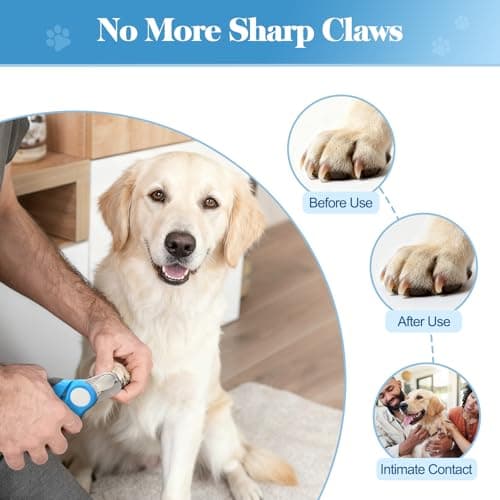 Swihauk Heavy Duty Dog Nail Clippers and Trimmers, Professional Pet Nail Clippers with Nail File for Dogs Cats Small Animal, Claw Clippers with Safety Guard to Prevent Over-Cutting, Blue - Thumbnail 6