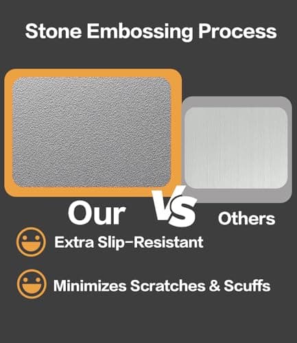 Titanium Cutting Board for Kitchen- Double Sided Cutting Board with Stand, Textured Food-Grade Pure Titanium Side for Chopping Meat, PP Side for Vegetables, Easy to Clean(14.5”×11”, 1 PC) - Thumbnail 3