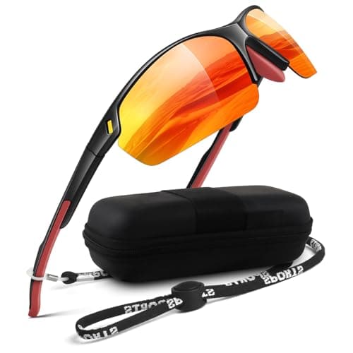 WEAROYO Polarized Sunglasses Men Womens,Flexible TR90 Semi Rimless Frame,Wraparound UV400 Sports Sun Glasses Running Fishing - Image 1