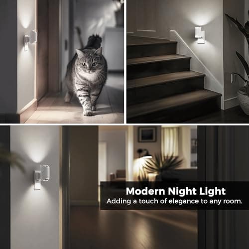 L LOHAS LED Night Light, Night Lights Plug into Wall, 5000K Daylight White, Dimmable Night Light 0-100LM with Light Sensor, Plug in Night Light for Hallway Bathroom Kitchen, 2 Pack - Thumbnail 5