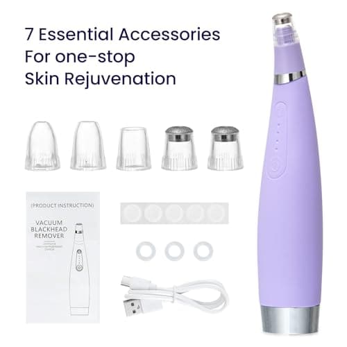 UNOISETION Diamond Microdermabrasion Machine Home Travel Use,4 Modes Diamond Microdermabrasion Dermabrasion Machine Tool- 2 Diamond Tips - 3 Heads - Blackhead Remover Tool for Women Men - Thumbnail 3