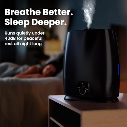 Everlasting Comfort 6L Humidifiers for Bedroom, Quiet 50HR Runtime No-Filter Supersized Cool Mist Humidifier Large Room for Whole House, Plants, Baby Nursery, Allergies, Dry Skin, Congestion, Indoor - Thumbnail 5
