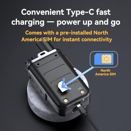 Radtel P8 PoC Radio (Push-to-Talk Over Cellular), Unlimited Range Nationwide Handheld Walkie Talkies, Rechargeable Two-Way Radios Long Distance GXIN Ham Radio (2 Pack with 2 SIM) - Thumbnail 6