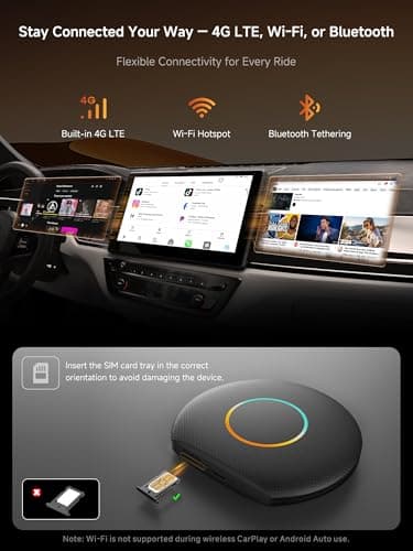 MYATOTO Magic AI Box, Wireless CarPlay/Android Auto Adapter, Car Video Box Supports for Netflix/YouTube/TikTok/TF Card, DriveChat AI Smart Box with GPS/Dual Bluetooth - Thumbnail 2