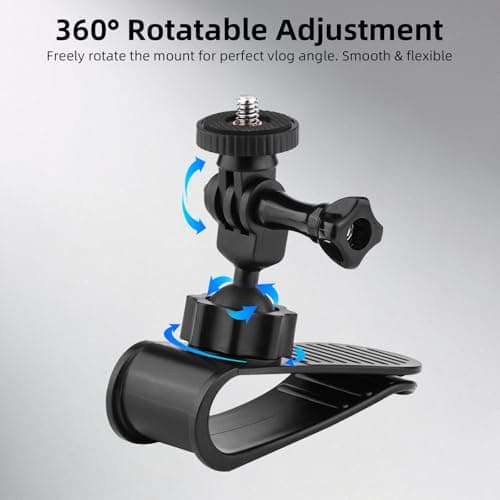 BRDRC Car Visor Mount for DJI Osmo Pocket 4 3, for Xtra Muse 360° Adjustable Car Vlog Kit with Safety Strap & Mobile Phone Clip for DJI Osmo Pocket 4 3 Creator Combo/Xtra Muse Accessories - Thumbnail 5