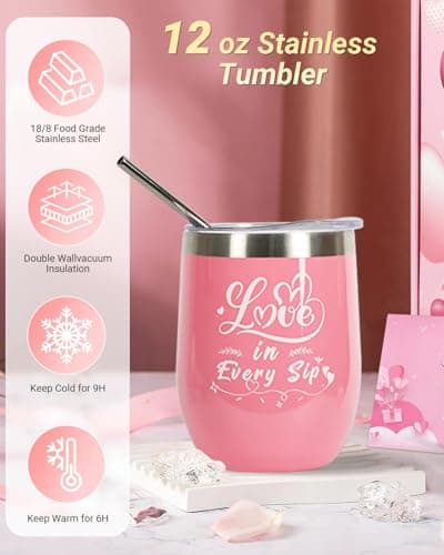 Women Relaxing Spa Gift Basket, 10 Rose Scented Candles, Eye Mask & Blanket, Ideal Birthday Get Well Holiday Present For Ladies - Thumbnail 3