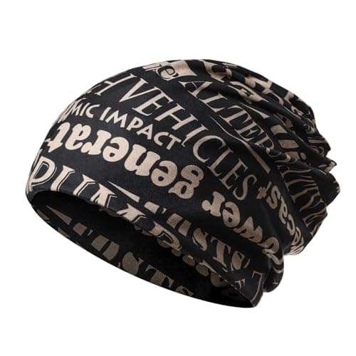 Lunukopi Women's Slouchy Winter Beanies Hat for Man's Scarf for Women Skull Cap - Thumbnail 2