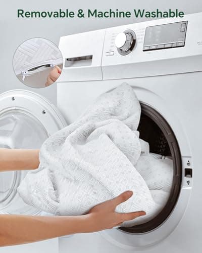 Qocismile Full Mattress Topper,Gel Memory Foam Mattress Topper 3 inch Full Size Bed Topper,High Density Mattress Pad,Bamboo Rayon Soft Cover Removable,Nonslip Double Zipper,Elastic Straps Fits 6"-21" - Thumbnail 5