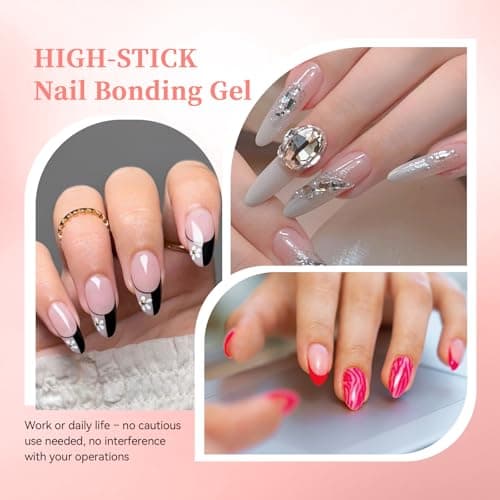 COLOURSMILE 15ml Strong Gel Nail Glue - Lamp Cured Soak Off, Adhesive for Acrylic Fake Nails, Tips Extension & Press On Gelly Nails - Thumbnail 2