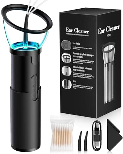 Ear Wax Removal Kit, Electric Ear Cleaner with Ear Irrigation Flushing System, IPX7 Waterproof Ear Cleaning Tool, Automatic Ear Cleaner Earwax Removal for Adults Home Gifts - Image 1