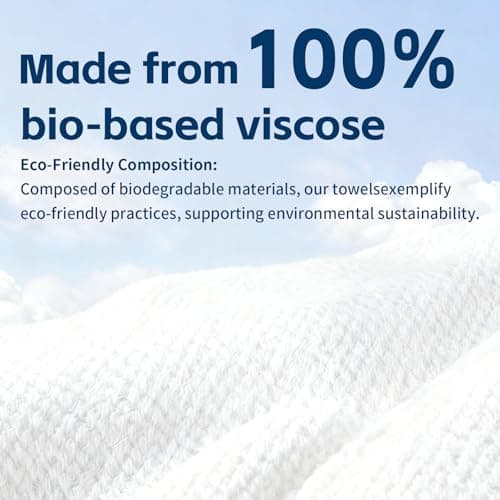 Celitina Towels XL, 100% Biobased Face Towel, Disposable Face Towelette, Thick Face Towel for Sensitive Skin, Makeup Remover Dry Wipes, Ultra Soft, Gentle Facial Cleansing Cloths1 Pack, 50 Ct - Thumbnail 6