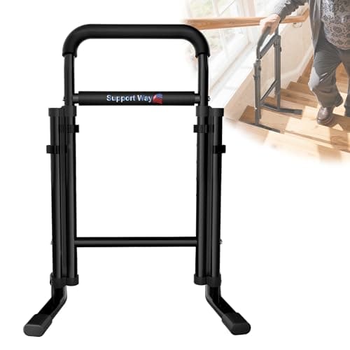 Support Way Stand and Sit Assist Device for Elderly, 2-in-1 Mobility Aid for Couch & Stairs, Adjustable Standing Cane with Wide Base, Lift Assist for Chair, Bed, Toilet- 450 Capacity - Image 1