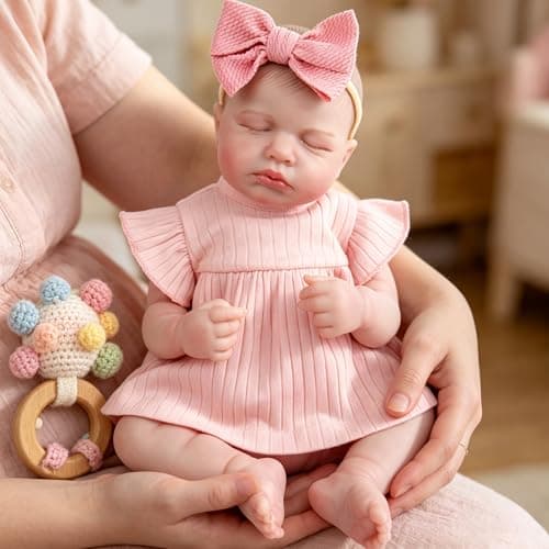 Milidool Reborn Baby Dolls - 20-inch Cute Soft Vinyl Realistic Baby Doll Lifelike Newborn Real Life Baby Dolls with Complete Accessories Toy for 3+ Year Old Girls Gifts, Cuddling, Playtime - Thumbnail 3
