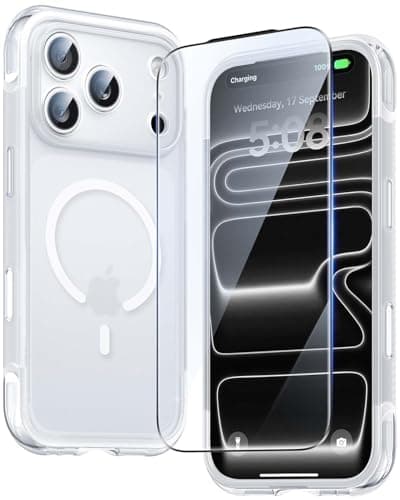 Gadged GPro Air for iPhone 17 Pro Max Case with Screen Protector, [Full Camera Protection] Fit for MagSafe, Mil-Grade Drop Tested, Shockproof Matte Cover for iPhone 17 Pro Max Phone Case 6.9'' White