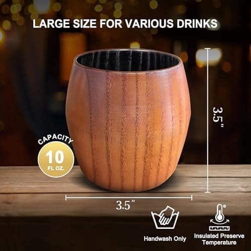 The Original Charred Wooden Bourbon Drinking Glass, Bourbon Gifts for Men - Thumbnail 3