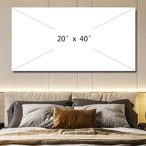20"x40" Framed Canvas White and Gold Wall Art Symmetrical Line Abstract Modern Wall Decor Art for Living Room Bedroom Bathroom Office Wall Decor - Thumbnail 4