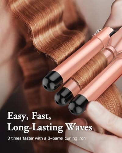 BESTOPE PRO 5 in 1 Curling Iron, Curling Wand Set with Negative Ion Thermal Brush and 4 Interchangeable Ceramic Curling Irons (0.35“-1.5”), Fast Heating Crimper Hair Tool in All Hair Type, Women Gifts - Thumbnail 3