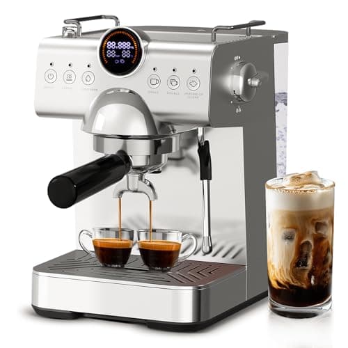 Havato Espresso Machine with Milk Frother,20 Bar Semi-Automatic Expresso Coffee Machine for Home,50oz Removable Tank,Hot & Cold Brew,Single & Double Shot Latte Machine - Image 1