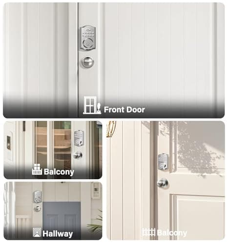Keyless Entry Door Lock with 2 Knobs, Electronic Backlit Keypad Deadbolt with Handle Set, Auto Lock, One-time Codes, Smart Deadbolt for Front Door, Easy Installation (Satin Nickel) - Thumbnail 5