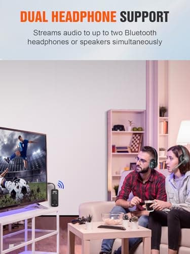 Airplane Bluetooth Adapter for Headphones Earphone: Wireless Transmitter Dongle Flight Adaptor for Plane Airline Travel with Aux Audio Jack - Support 2 Airpods or Earpods aptX Adaptive - Thumbnail 3