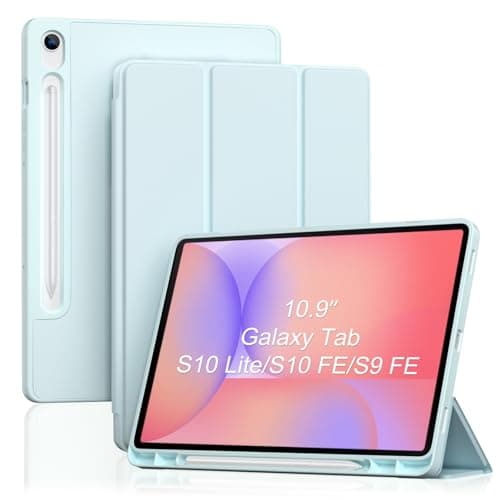 ProCase Smart Case for Galaxy Tab S10 Lite/S10 FE/S9 FE 10.9-Inch with S Pen Holder, Trifold Stand Folio Cover with Soft TPU Back for 10.9" Galaxy Tab S10 Lite/S10 FE/S9 FE -SkyBlue - Image 1
