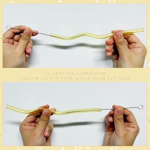 KMCCUMBER Cute Glass Cups with Lids and Straws, Teen Girl Birthday Gifts Daisy Iced Coffee Cup, Beige Aesthetic Mug Tumbler for Birthday Mothers Day Christmas Valentines Coffee Lover 16oz - Thumbnail 5