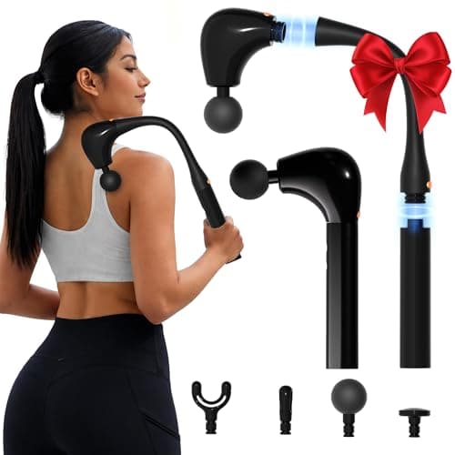 Binxalin Massage Gun Deep Tissue with Extension Handle Professional Percussion 2-in-1 Detachable Back Massager for Pain Relief,Muscle Relief Massager for Shoulder Back Thigh Waist&Neck (Upgraded) - Image 1