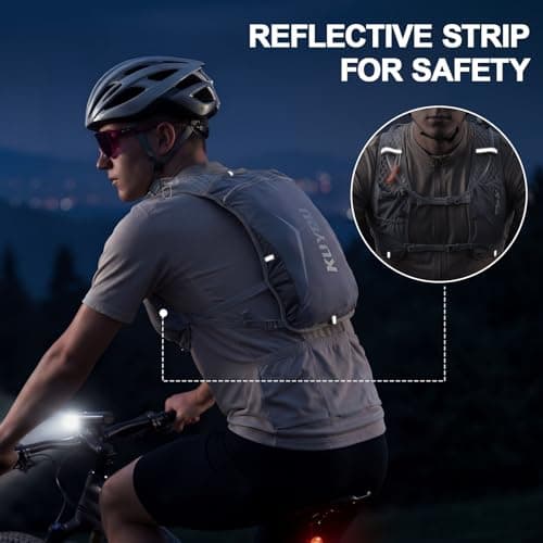 KUYOU Running Vest for Women & Men, Lightweight Hydration Backpack with 2L Water Bladder, Water Backpack for Trail Running, Hiking, Cycling & Marathon - Thumbnail 6
