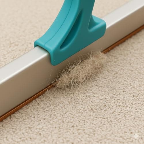 Gecauoea Carpet Rake for Pet Hair Removal 3-Section Dog Hair Remover Broom for Couch, Rug Fluffer for Matted Carpet, Reusable Tool for Furniture, Stairs & Car Interiors - Thumbnail 4