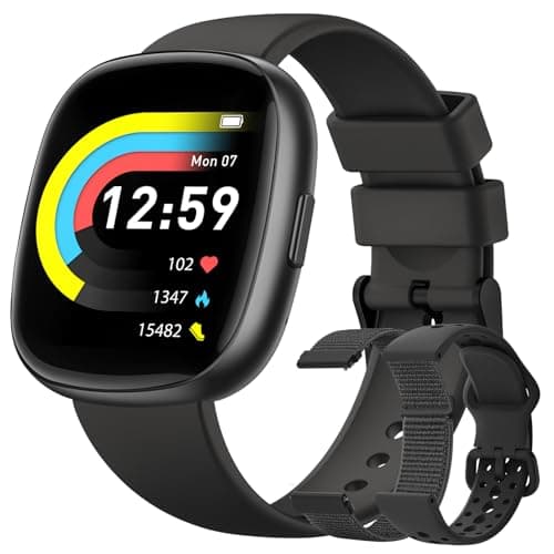 Smart watch for Men Women Fitness: 1.83"Fitness Tracker with Blutooth Call 24/7 Heart Rate SpO2 Sleep Monitor IP68 Waterproof 120+Sport Mode Activity Tracker Compatible iPhone Android Phones (3 Bands) - Image 1