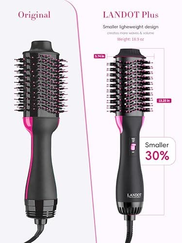 One-Step Hot Hair Blow Dryer Brush, Easy Salon-Style Blowouts, Less Frizz, More Shine, 3 Temps 2 Speeds, 60mm Barrel - Thumbnail 6