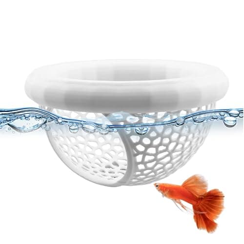 Ptazucv Aquarium Floating Betta Fish Skins, Suitable for Fighting Fish, Shrimp, and Small Fish Multi-Functional Hammock, Aquarium Hiding Feeding Decorative Accessories (White)