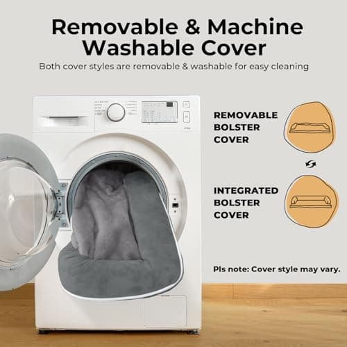 Small Dog Bed Waterproof Orthopedic Dog Beds for Medium Sized Dogs Comfy Pet Cat Bed with Sides, Washable Removable Cover - Thumbnail 4