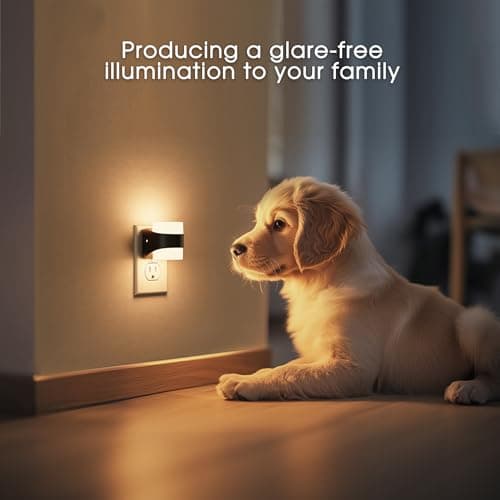 L LOHAS LED Colored Night Lights Plug into Wall, 3 Brightness Level, 1W Low Power Nightlight with Auto On/Off Sensor, Ideal for Living Room, Bathroom, Bedroom, Kids Room, 2 Pack - Thumbnail 5