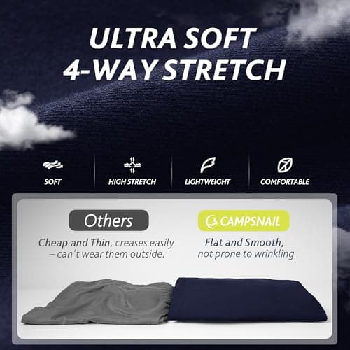 CAMPSNAIL 4 Pack Joggers for Women - Sweatpants with Pockets Lightweight Comfy Yoga Pants for Workout Travel Lounge - Thumbnail 5