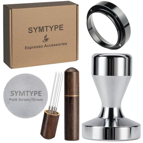 Espresso Accessories Kit 51mm Tamper: Espresso Tamper Set, Coffee Tamper Espresso Tools with WDT Tool, Puck Screen, Dosing Funnel | Espresso Kit Espresso Machine Accessories Fit 51mm Portafilters