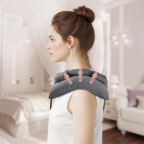 BEYOUDO Post-Op Seat Belt Pillow – Ice/Hot Pocket for Chest/Heart Travel, Small Grey - Thumbnail 4