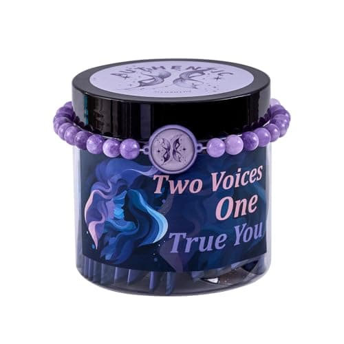 FiitCASE Gemini Affirmation Jar with 60 Cards NFC Bracelet Taps to Communicative Website Mindful Gift for Teens Women Teen Affirmation Cards Daily Affirmations for Teen Girls - Image 1