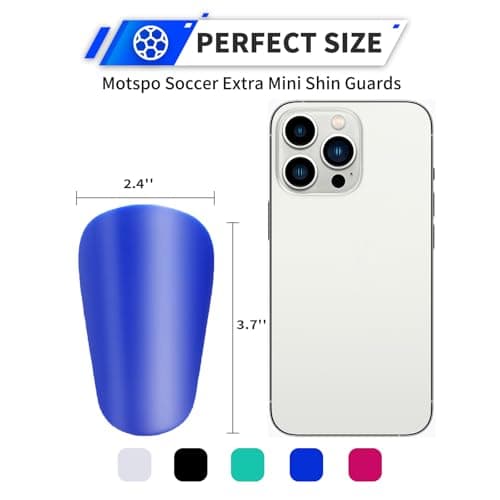 Motspo 2 Pairs Soccer Extra Mini Shin Guards for Toddler Kids Youth and Adults - Ultra Miniature Shin Guards Soccer - Extra Small Shin Pads So Light and Comfortable for Boys, Girls, Men, and Women - Thumbnail 2