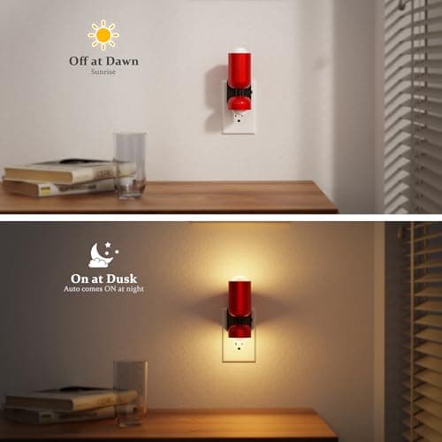 JandCase Night Light, Night Lights Plug Into Wall, 3000K Warm White, 0-100LM Adjustable Brightness, Dusk to Dawn Sensor, Plug in Night Light for Bedroom, Stairway, Bathroom, Hallway - Thumbnail 3