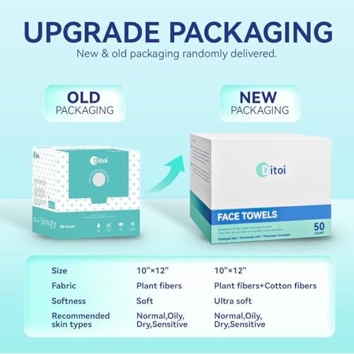 Ditoi Disposable Face Towels XL, Soft Cotton Facial Cleansing Cloths, Dry Face Towelettes for Makeup Removal, Sensitive Skin & Daily Skin Care,10"×12",150 Count (3 Pack) - Thumbnail 3
