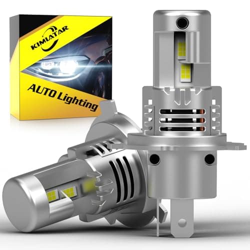 KIMLATAR Latest H4 Light Bulbs Hi/Low Super Bright Upgraded 900% 60000LM Brightness,1:1 Halogen Mini Size,10-Year Lifespan,Plug and Play,H4/9003 Fog Bulbs,Pack of 2 - Image 1