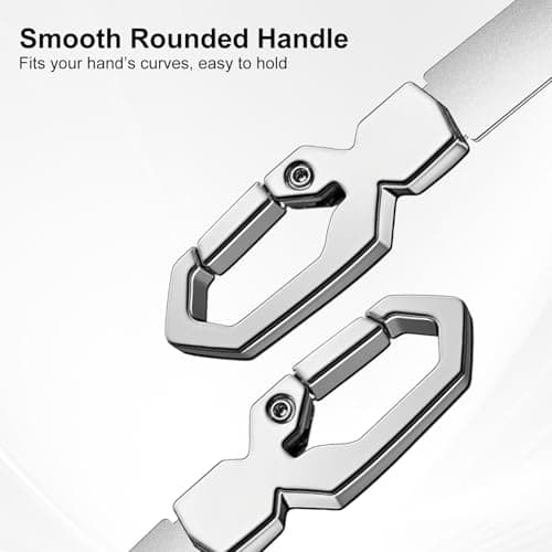 Keychain Metal Nail File for Natural Nails, Stainless Steel Fingernail & Toenail Shaping Tool for Men & Women, Keychain Design Durable & Portable for Home & Travel (Silver) - Thumbnail 4