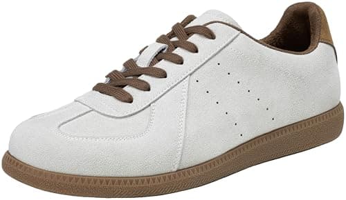 Jousen Men's Casual Shoes Retro Fashion Sneakers for Men Suede Shoes Comfortable Walking Footwear for Male (AMY5153 Grey 11.5) - Image 1