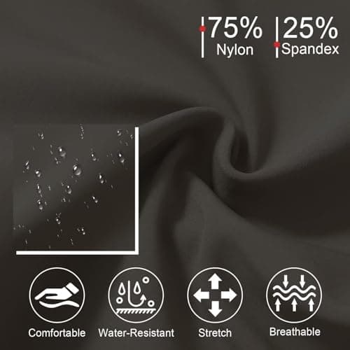 M MAELREG Fleece Lined Golf Pants Men Water-Resistant Workout Casual Outdoor Hiking Insulated Winter Pants for Men Coffee - Thumbnail 4