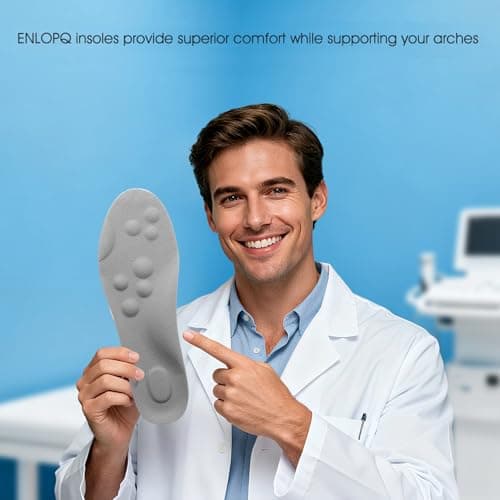 4D Cloud-Like Comfort Soles for Men - Soft Memory Foam Cushioning Insoles - Trim to Fit Steppers Insoles with Arch Support for Foot Pain Relief and Fatigue Reduction(US M 7.5-10.5) - Thumbnail 6