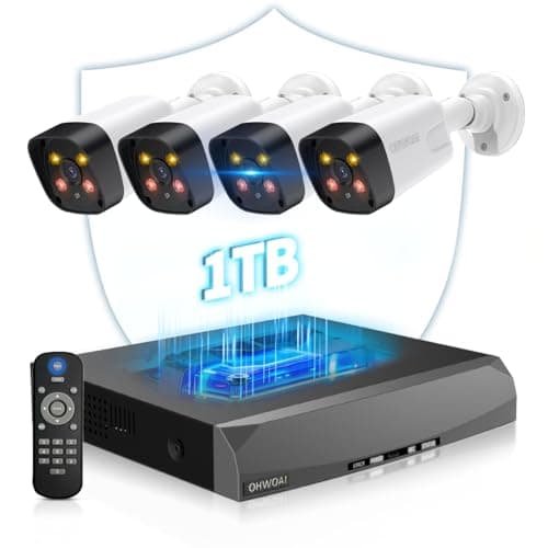 《4K Ultra HD & 100FT IR Night Vision》Wired Outdoor Security Camera System, POE Cameras for Home Security, NVR Video Surveillance Systems with Motion Detection - Image 1