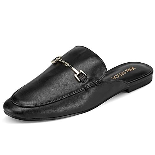 JENN ARDOR Mules for Women Flats Backless Loafers Shoes Slip On Slippers Pointed Toe Low Heel Work Slides Womens Mules Casual Shoes - Thumbnail 4