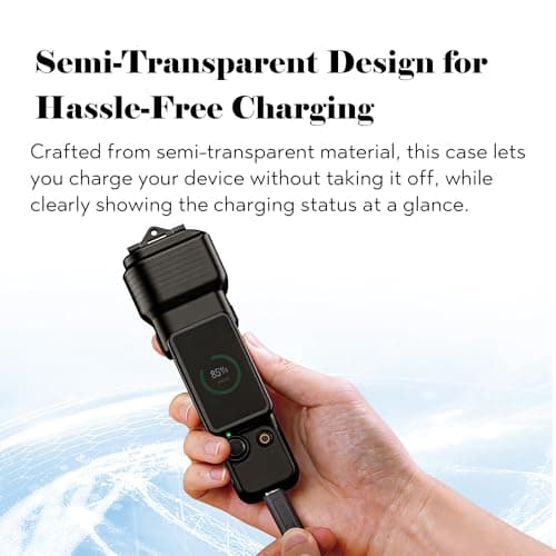 InstaDji Gimbal Screen Protective Cover for DJI Osmo Pocket 3 Accessories, Lens Cap Hard Case for Xtra Muse Accessories with Lanyard Hole,Semi Transparent Design, Quick Open/Close - Thumbnail 3