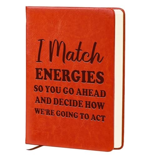 QDWXDEL Inspirational Gifts for Women,A5 Hardcover Leather Journal for Women,Journal Notebook for Work,Thank You Gifts,Teacher Appreciation Gifts (I Match) - Image 1